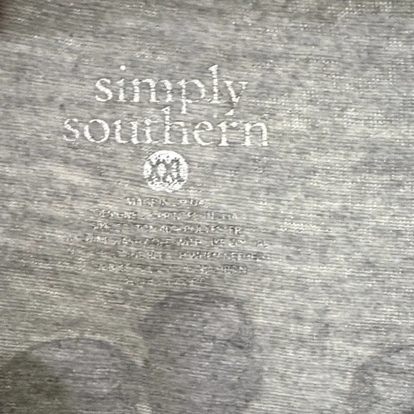 Simply Southern Gray Tee with Messy Bun Pink and Yellow Accents - Picture 2 of 4